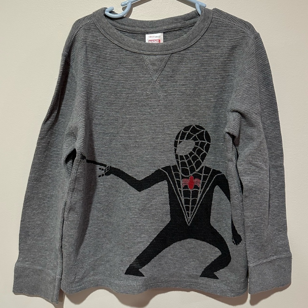 Hanna Andersson Marvel Miles Morales Waffle Long Sleeve Tee Size 120/6-7